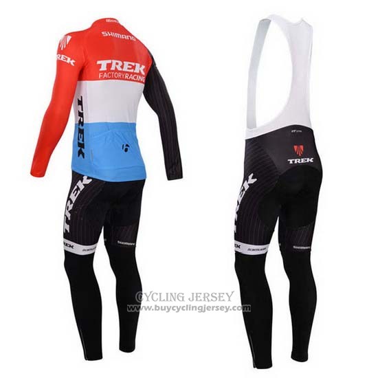 2014 Jersey Trek Factory Racing Long Sleeve Red And White